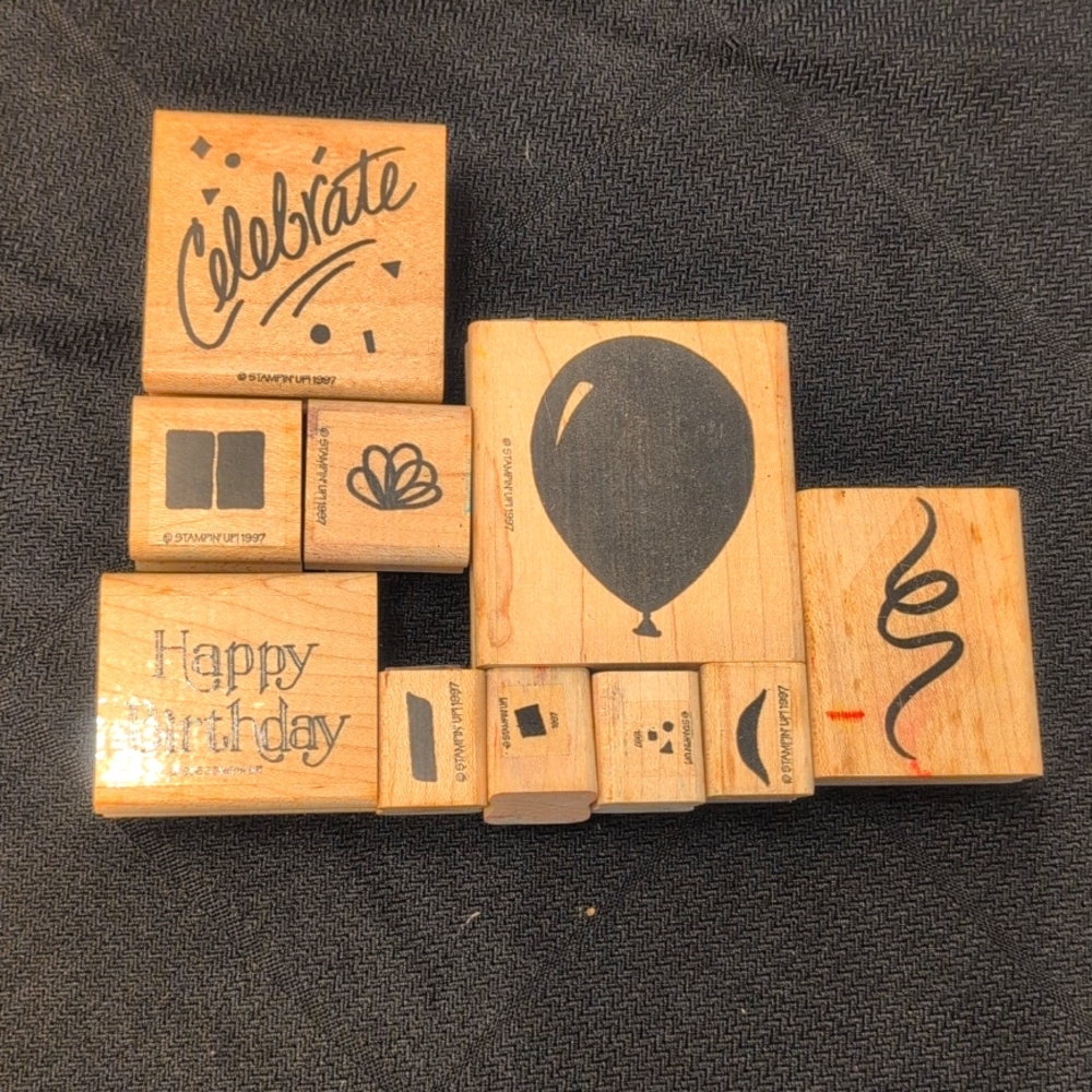 Stampin' Up! birthday party set, 1997, 10pc